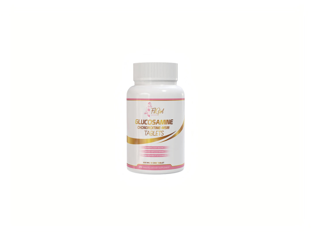 FitGirl Glucosamine 1200 mg | Gewrichtsondersteuning & Flexibiliteit | 270 tabletten | MSM + Chondroïtine | Voor Actieve Vrouwen | FitGirl Nutrition | Nutriworld