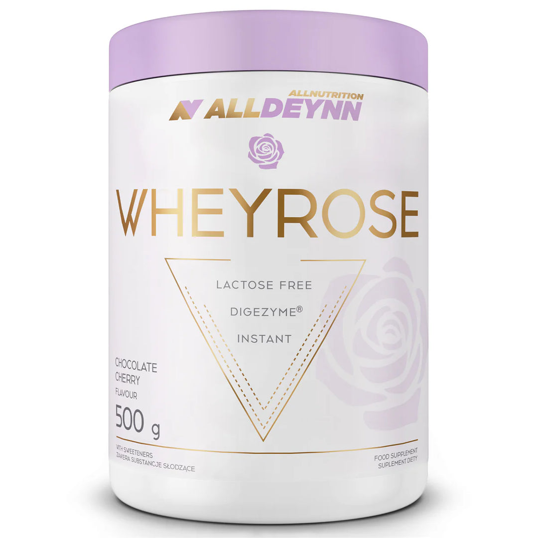 ALLDEYNN WheyRose Protein – 500 g, instant whey concentrate with DigeZyme® for women.