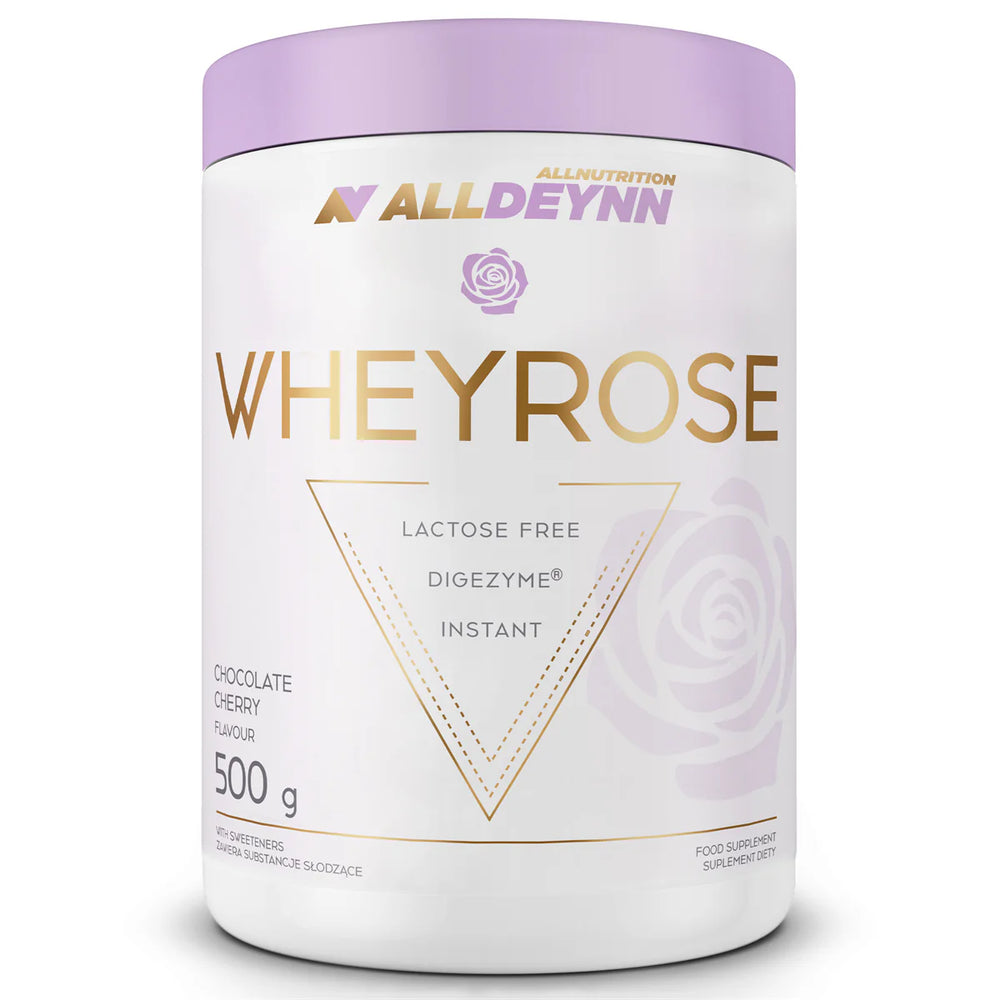 ALLDEYNN WheyRose Protein – 500 g, instant whey concentrate with DigeZyme® for women.