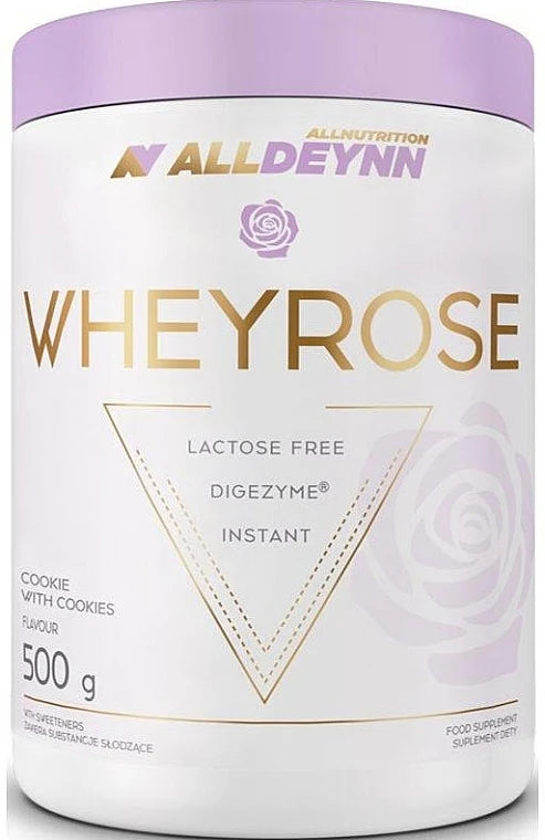 ALLDEYNN WheyRose Protein – 500 g, instant whey concentrate with DigeZyme® for women.