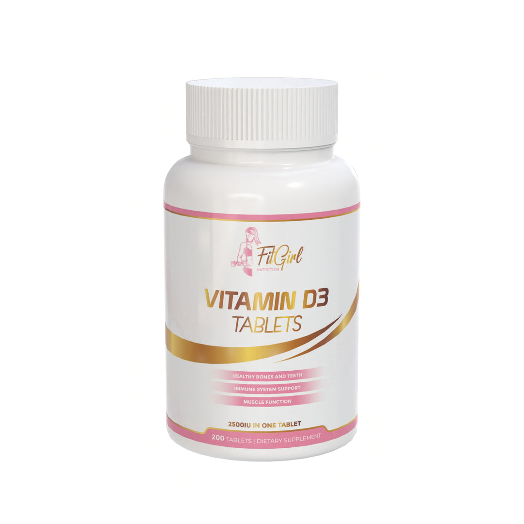 FitGirl Nutrition | Vitamin D3 | 200 Tabletten á 2500IU pro Kapsel 200 Portionen | Gezondheid | Vitamin | Nutriworld