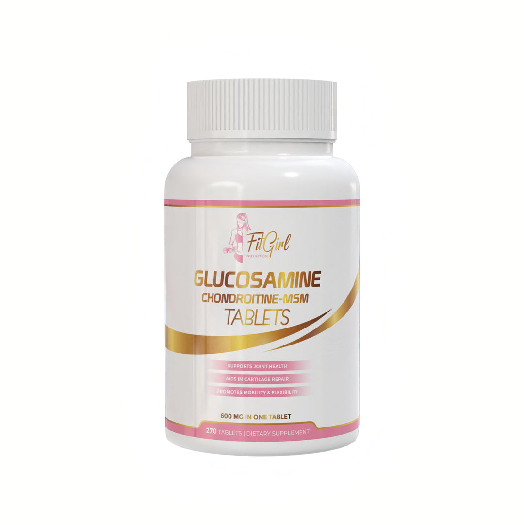FitGirl Glucosamin 1200 mg | Gewrichtsondersteuerung & Flexibilität | 270 Tabletten | MSM + Chondroitin | Für aktive Frauen | FitGirl Nutrition | Nutriworld