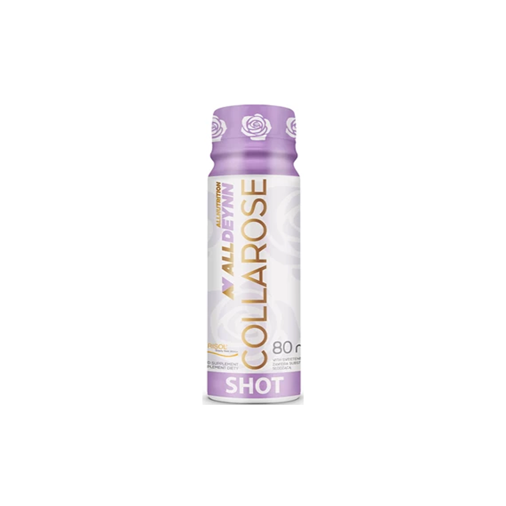 ALLDEYNN COLLAROSE SHOT – 12 × 80 ml – Verisol B Hydrolyzed Bovine Collagen – Strawberry-Raspberry Flavor – with Vitamin C, Hyaluronic Acid & Biotin – Nutriworld