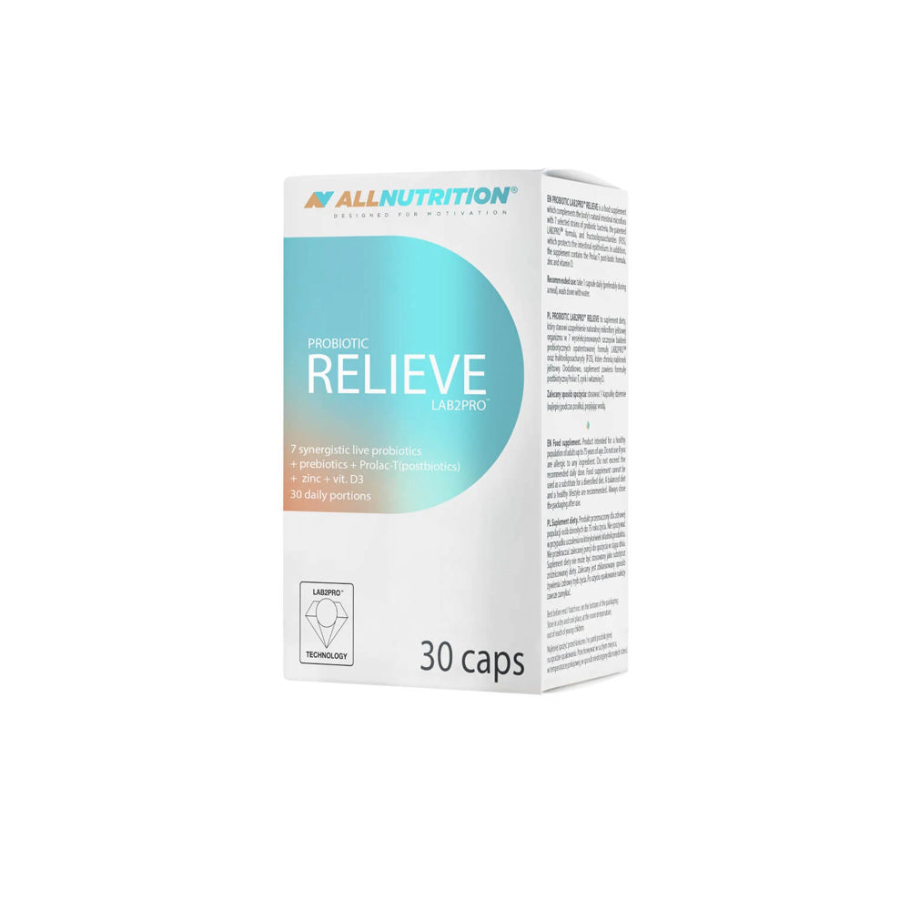 Allnutrition | Probiotica Relieve LAB2PRO | 30 capsules 30 servings | Supplement | Darmflora | Spijsvertering | Nutriworld