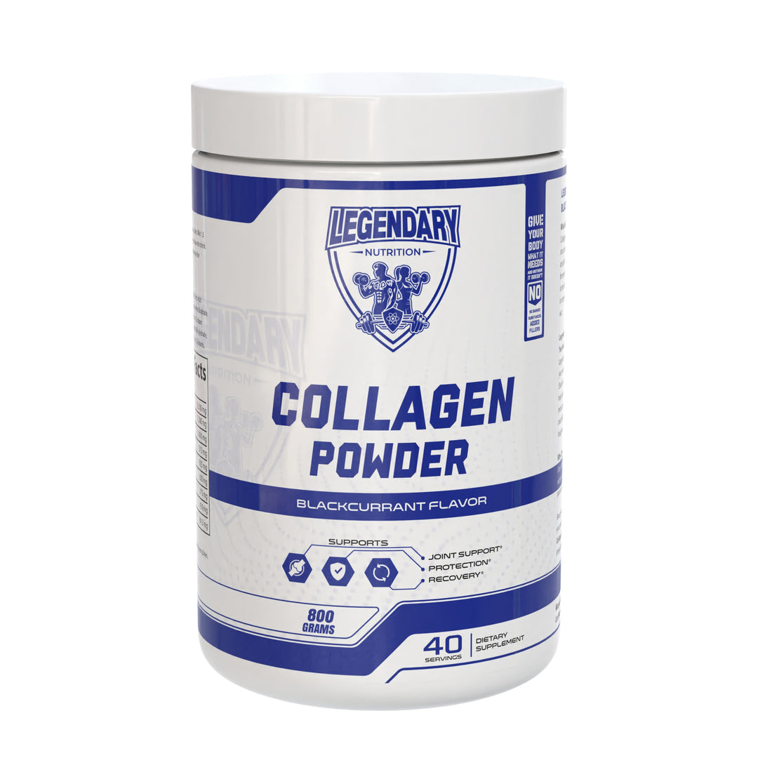 Legendary Collagen by Nutriworld – Hydrolyzed Collagen with MSM, Vitamin C, Glucosamine & Hyaluronic Acid – 800 g – 40 servings – Available in Orange, Black Currant and Strawberry