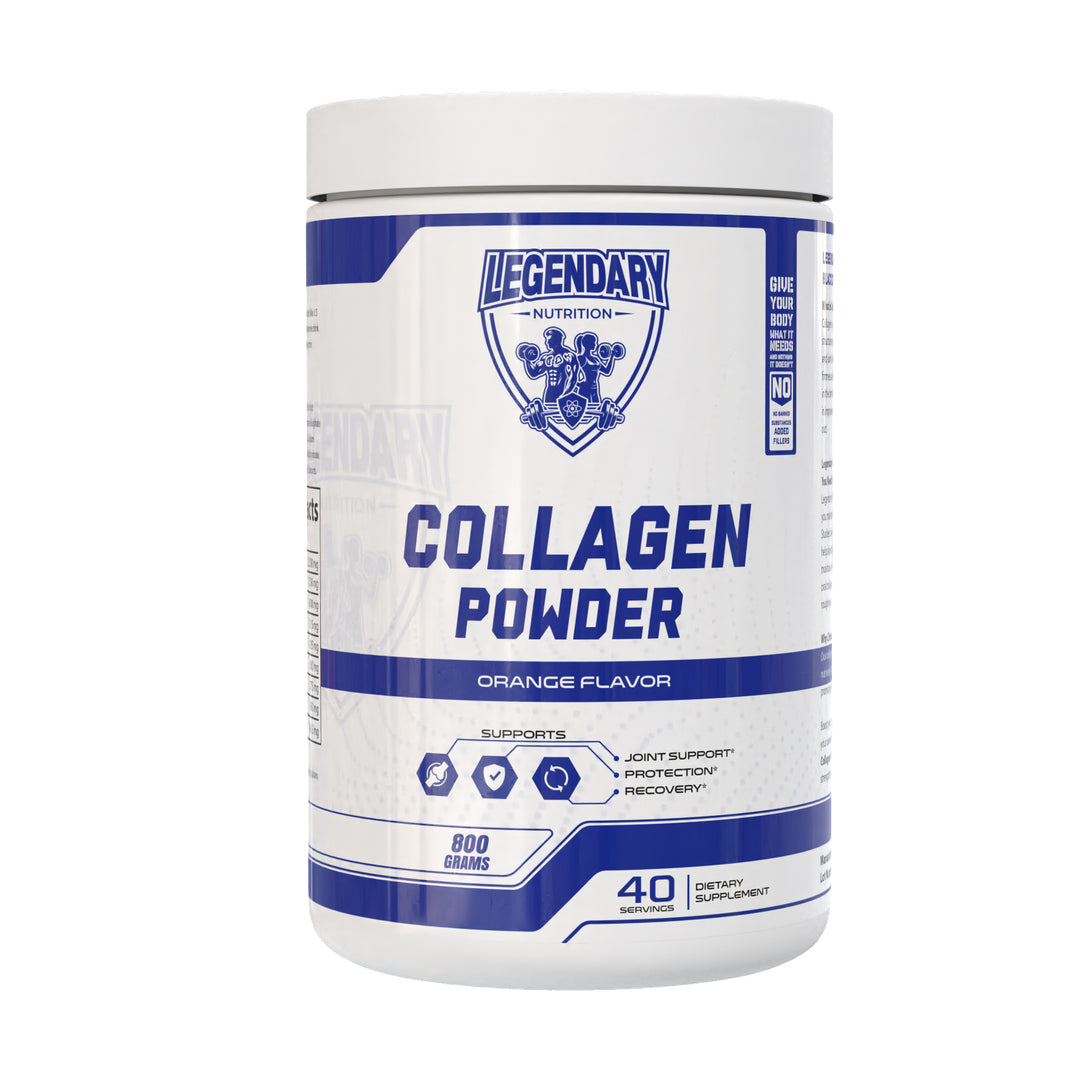 Legendary Collagen by Nutriworld – Hydrolyzed Collagen with MSM, Vitamin C, Glucosamine & Hyaluronic Acid – 800 g – 40 servings – Available in Orange, Black Currant and Strawberry