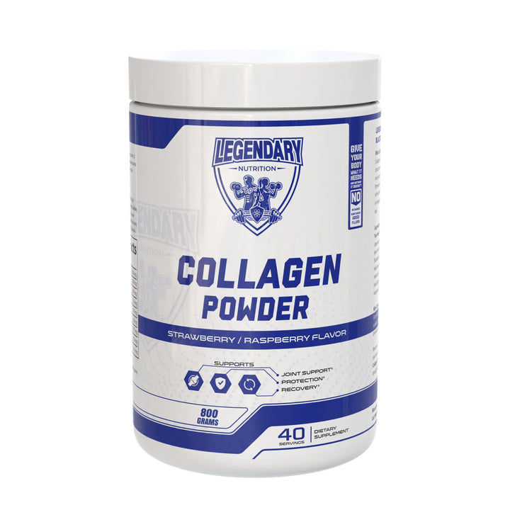 Legendary Collagen by Nutriworld – Hydrolyzed Collagen with MSM, Vitamin C, Glucosamine & Hyaluronic Acid – 800 g – 40 servings – Available in Orange, Black Currant and Strawberry
