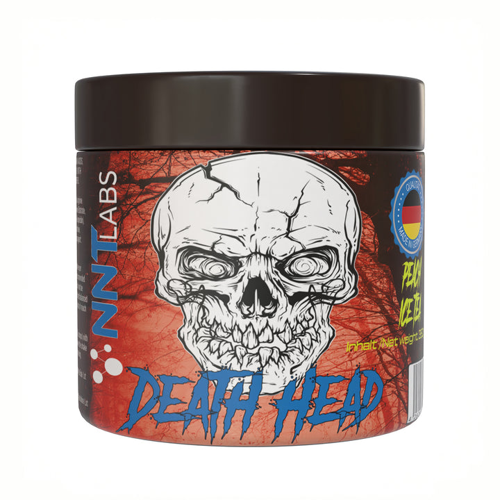 NNT LABS Pre-Workout – explosive energy and focus supplement, available in Exotic, Peach Ice Tea and Green Apple flavors, 20 servings