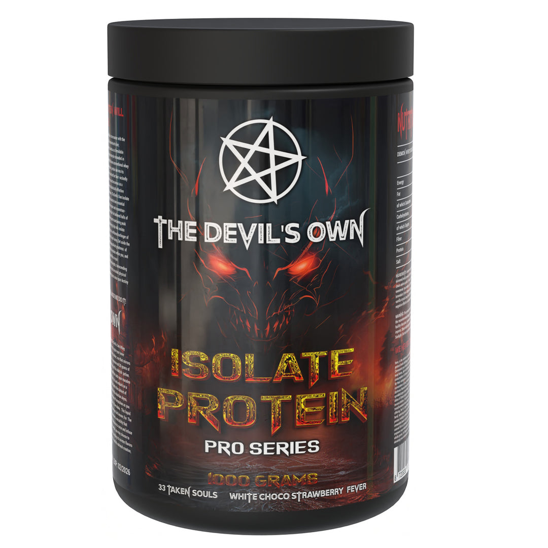 The Devil’s Own Whey Isolate Protein – 1 kg, 33 servings, available in Banana, Vanilla, Chocolate Banana, Cinnamon Cookies and Choco Coconut flavors