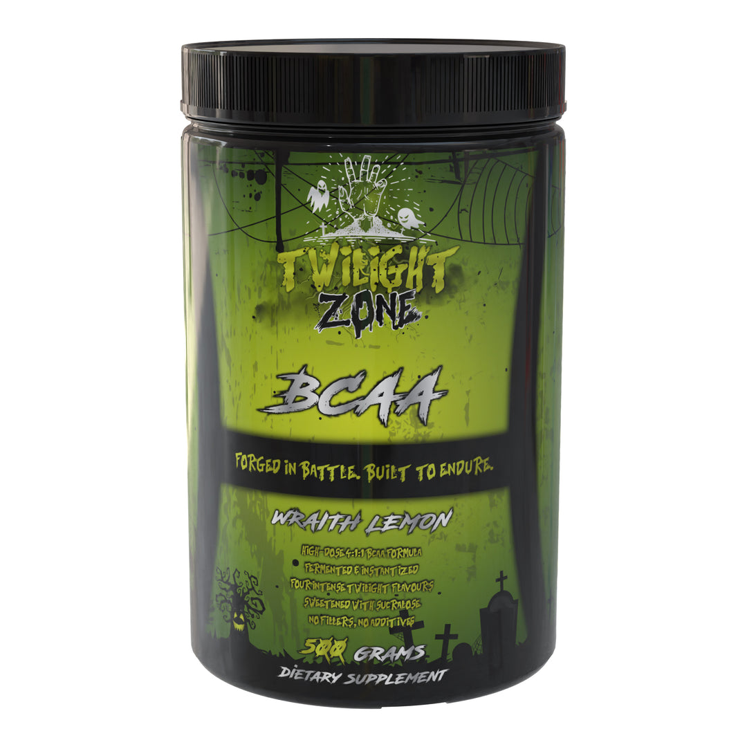 TwilightZone BCAA Powder – 500 g 4:1:1 BCAA formula for recovery, endurance and performance – available in 5 flavors.