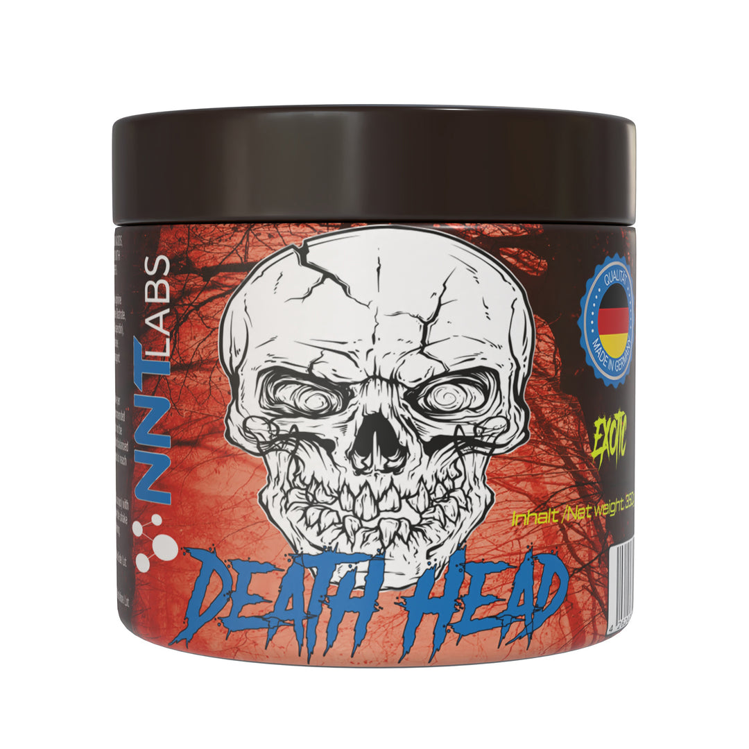 NNT LABS Pre-Workout – explosive energy and focus supplement, available in Exotic, Peach Ice Tea and Green Apple flavors, 20 servings