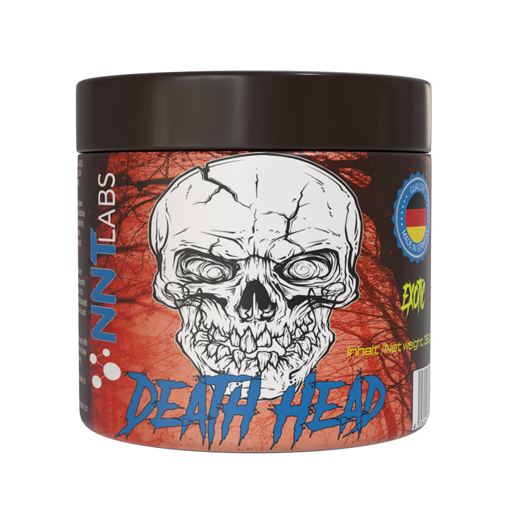 NNT LABS Pre-Workout – explosive energy and focus supplement, available in Exotic, Peach Ice Tea and Green Apple flavors, 20 servings