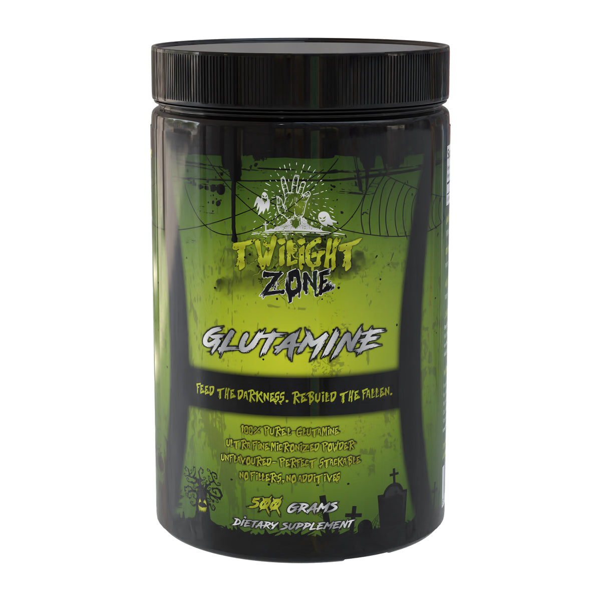 TwilightZone Glutamine Powder – 500 g pure L-Glutamine for muscle recovery, immune support and performance.