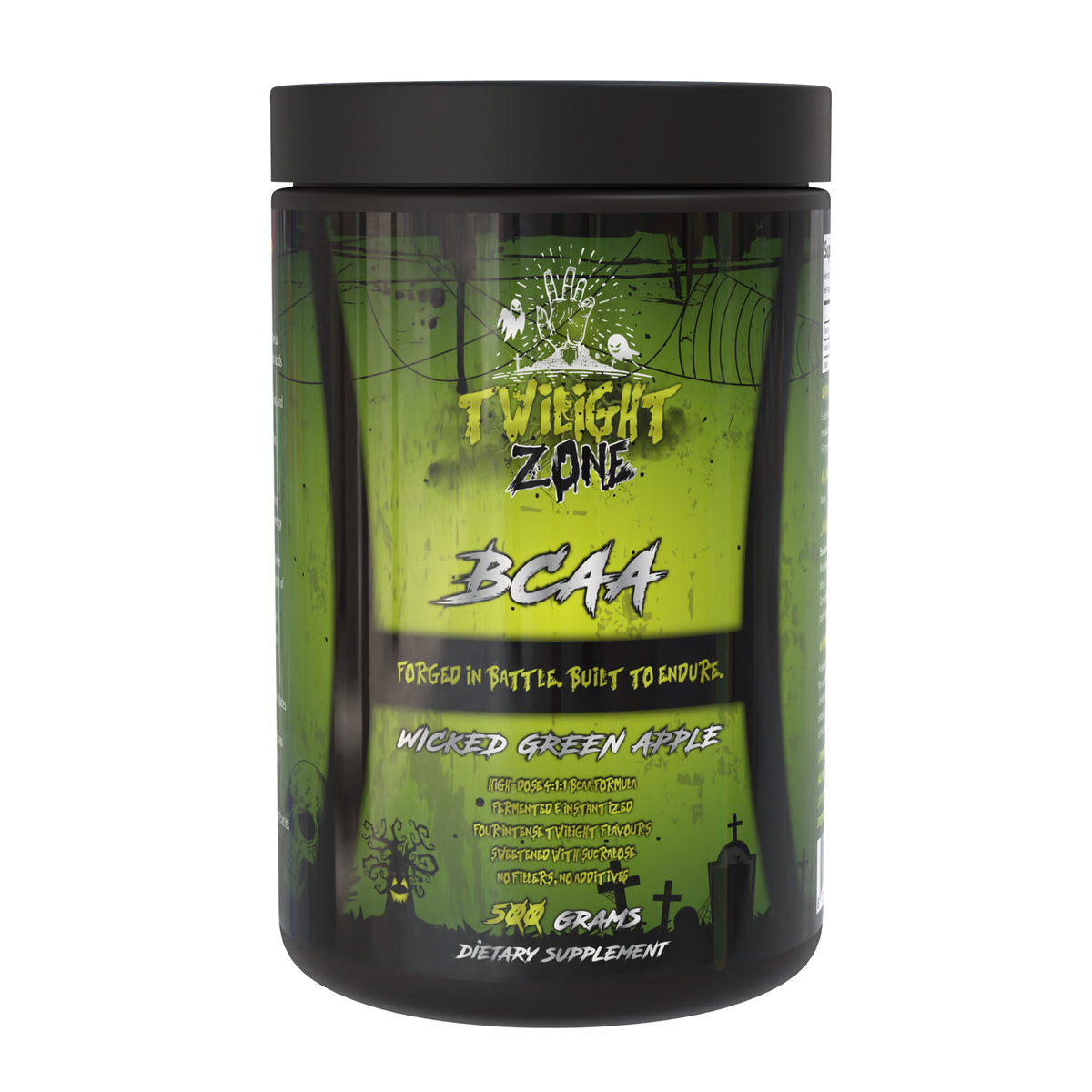 TwilightZone BCAA Powder – 500 g 4:1:1 BCAA formula for recovery, endurance and performance – available in 5 flavors.