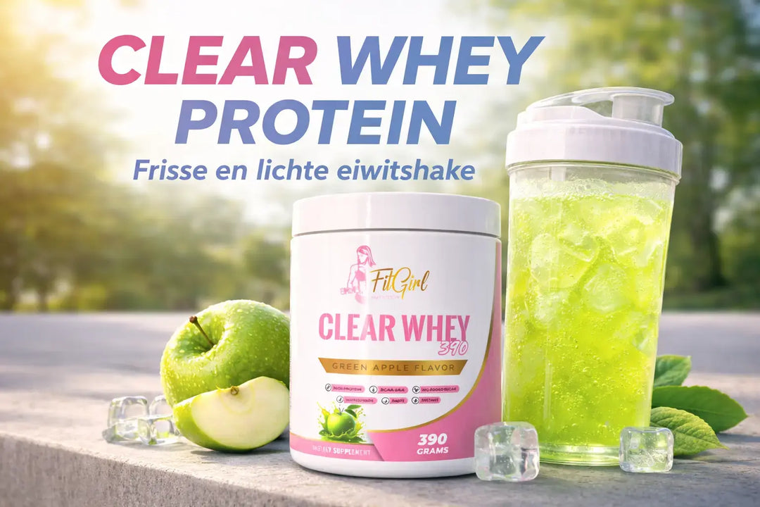 Clear whey proteïnedranken in verfrissende fruitsmaken