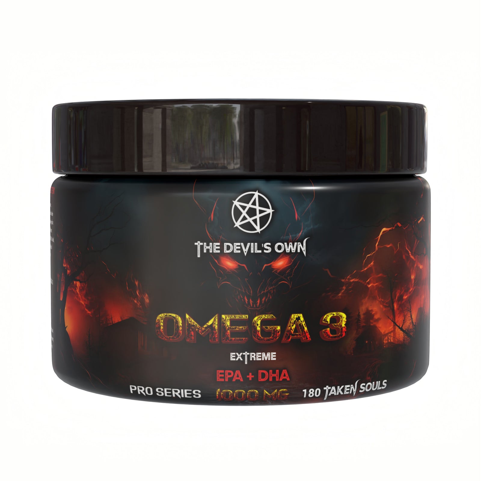 The Devil’s Own Omega 3 – 1000 mg Fish Oil – 180 Softgels – 90 Servings – EPA & DHA – Heart, Brain & Joint Support – Nutriworld