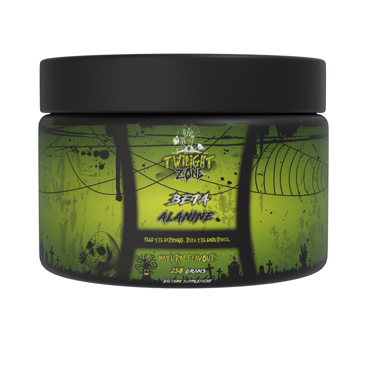 TwilightZone Beta-Alanine Powder – 250 g Beta-Alanine + Taurine pre-workout formula for endurance, focus and performance.