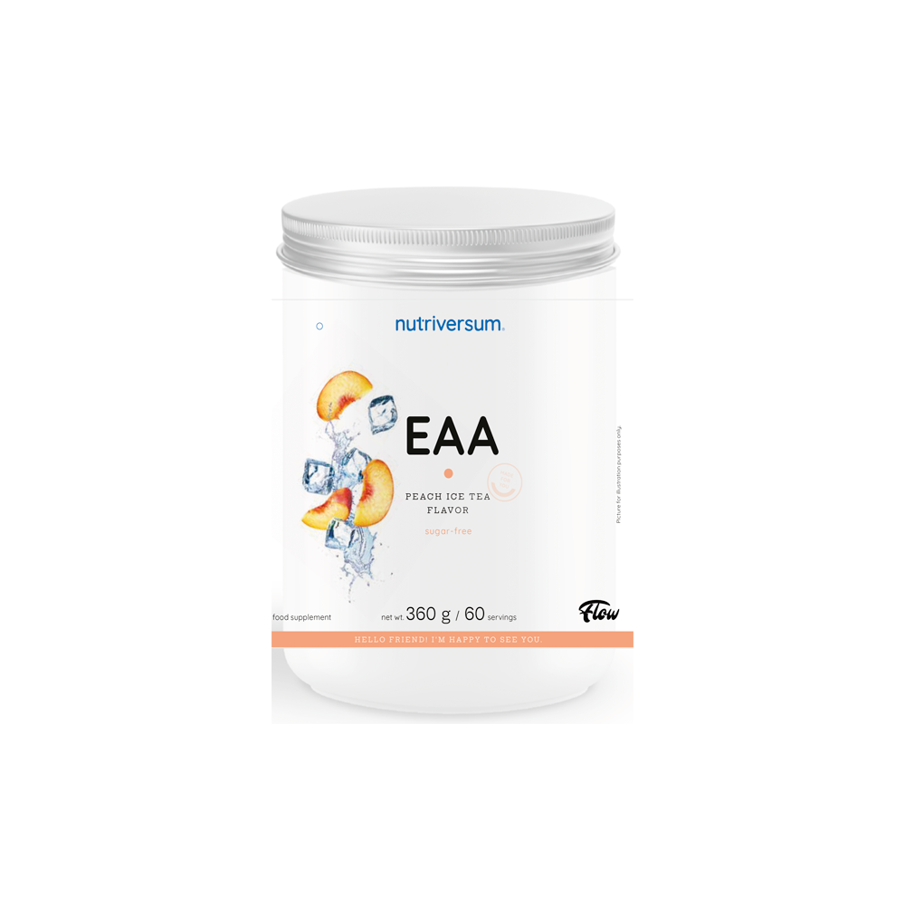 Nutriversum | 360gr EAA | 27 servings Essentiële Aminozuren | Peach Ice Tea | snel herstel | GEEN suiker | Nutriworld