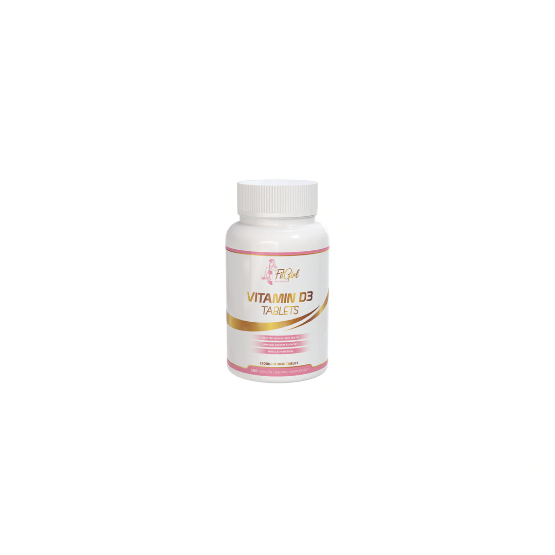 FitGirl Nutrition | Vitamin D3 | 180 Tabletten á 2500IU pro Kapsel 180 Portionen | Gezondheid | Vitamin | Nutriworld