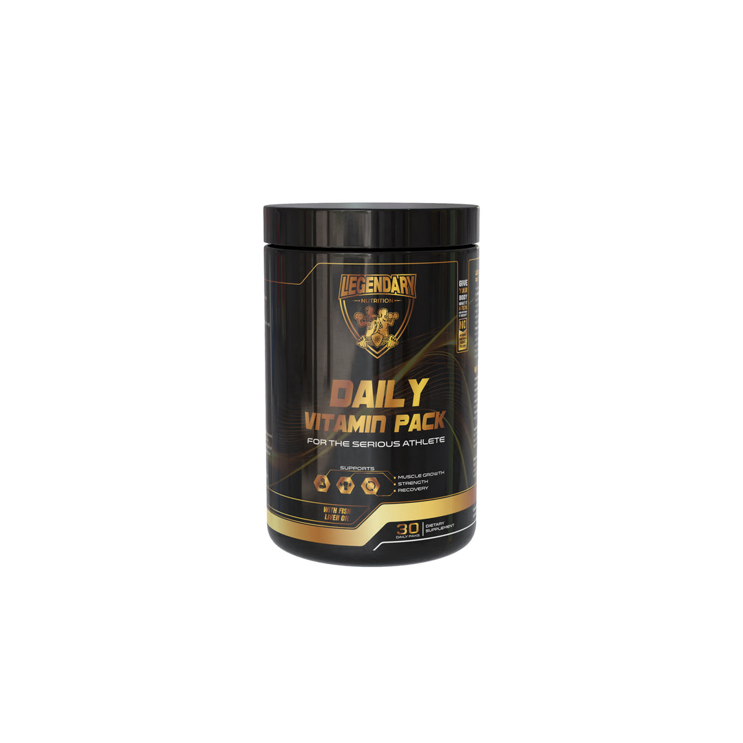 Legendary Nutrition Black Edition | Tägliches Vitaminpaket | Vitamine und Mineralien | 30 Dosen | 1 Zakje pro Tag | Extra Omega 3 | Nutriworld