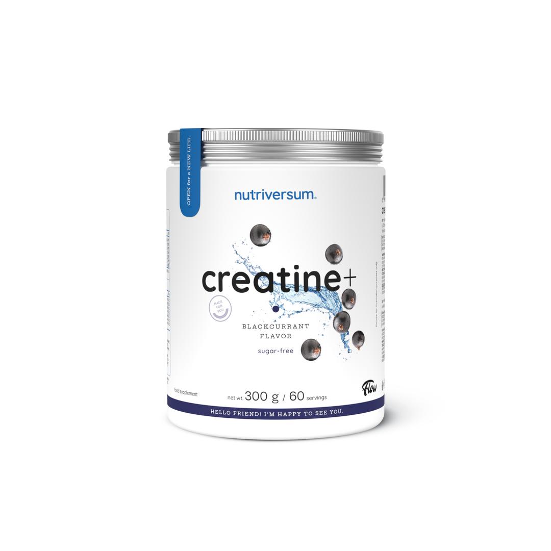 Nutriversum | Creatine Monohydraat | Blackcurrant | 300gr 60 servings | Prestaties | Duursport | Voetbal | Crossfit | Krachtsport | Body Building | Fitness | Energie | Herstel | Nutriworld