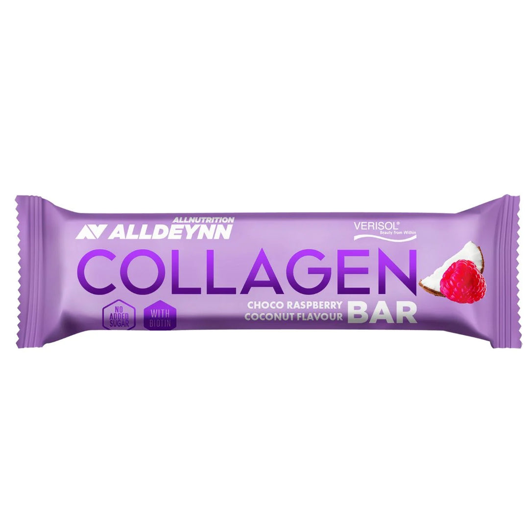 Alldeynn Collagen reep | 24 stuks van 40 gram | De Perfecte Beauty Snack met VERISOL® Collageen, Biotine & Hyaluronzuur