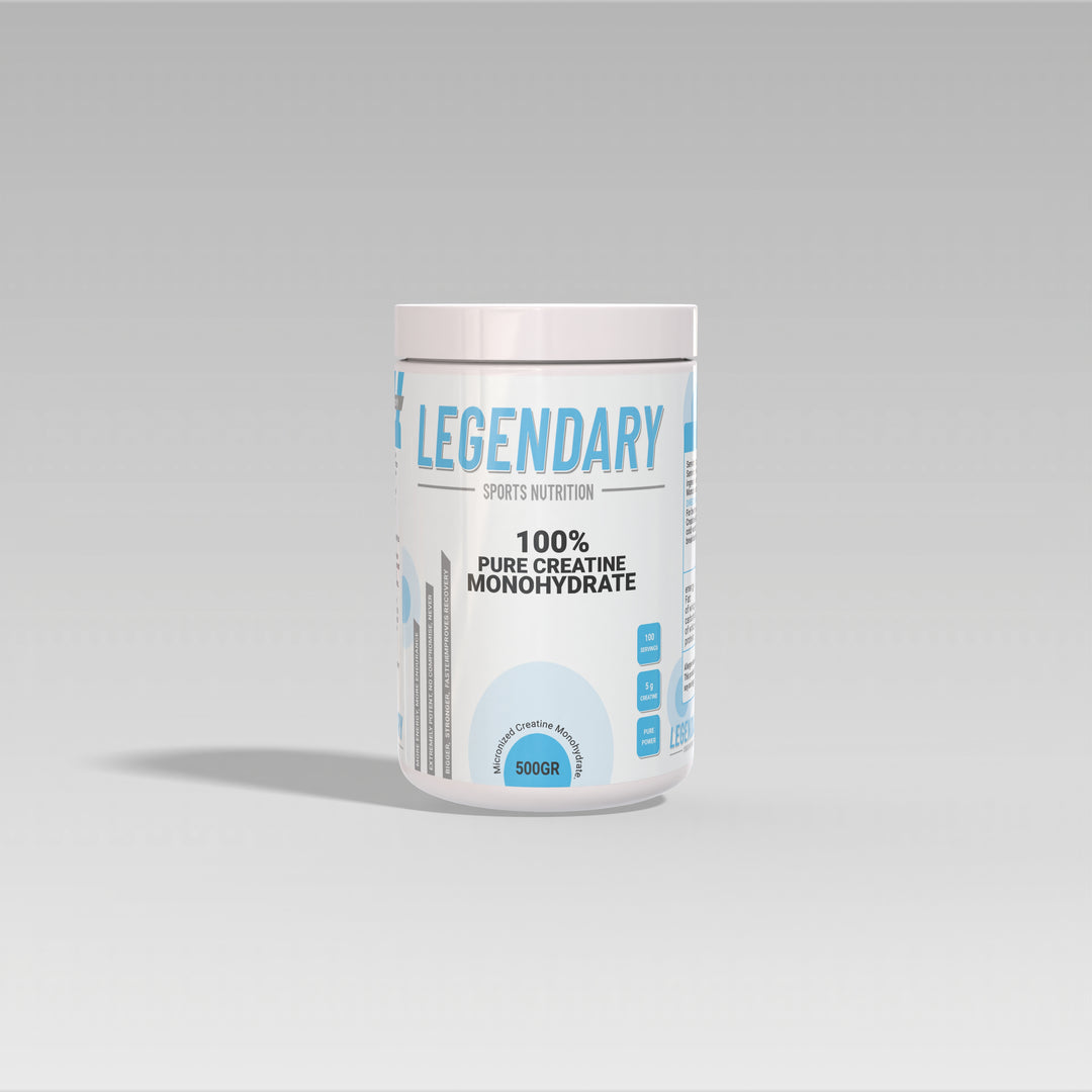 Legendary nutrition | Creatine Monohydraat | Unflavoured | 500gr 100 servings | Prestaties | Duursport | Voetbal | Crossfit | Krachtsport | Body Building | Fitness | Energie | Herstel | Nutriworld