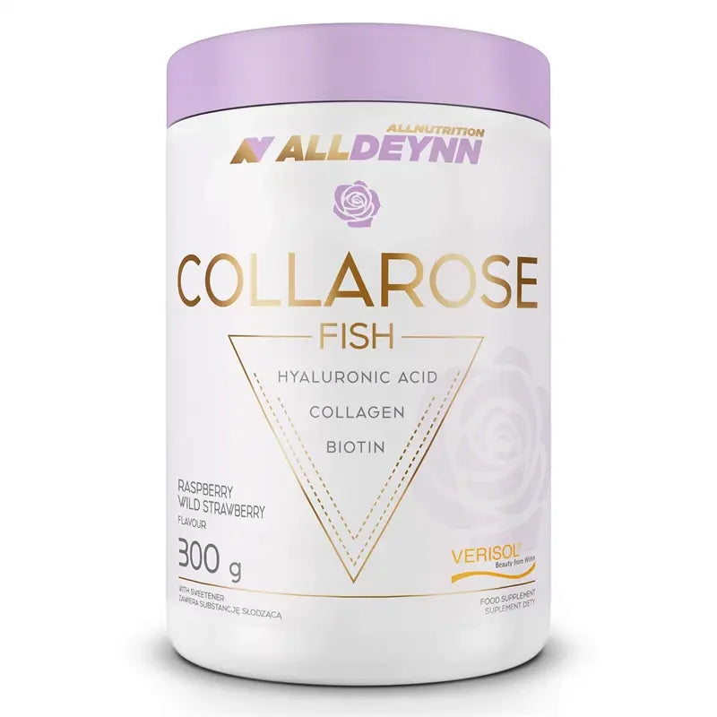 alldeynn collarose fish collagen powder, verisol f marine collagen, beauty supplement for women, skin hydration elasticity support, collagen with vitamin c hyaluronic acid biotin, nutriworld
