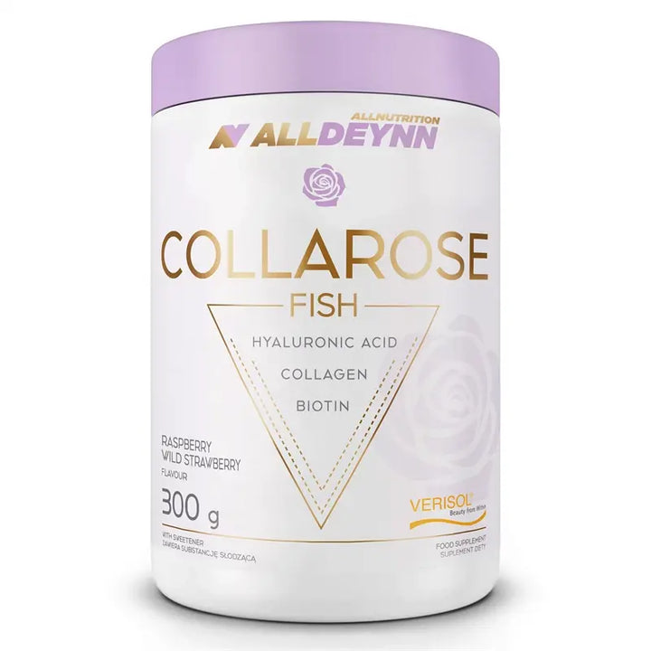 alldeynn collarose fish collagen powder, verisol f marine collagen, beauty supplement for women, skin hydration elasticity support, collagen with vitamin c hyaluronic acid biotin, nutriworld
