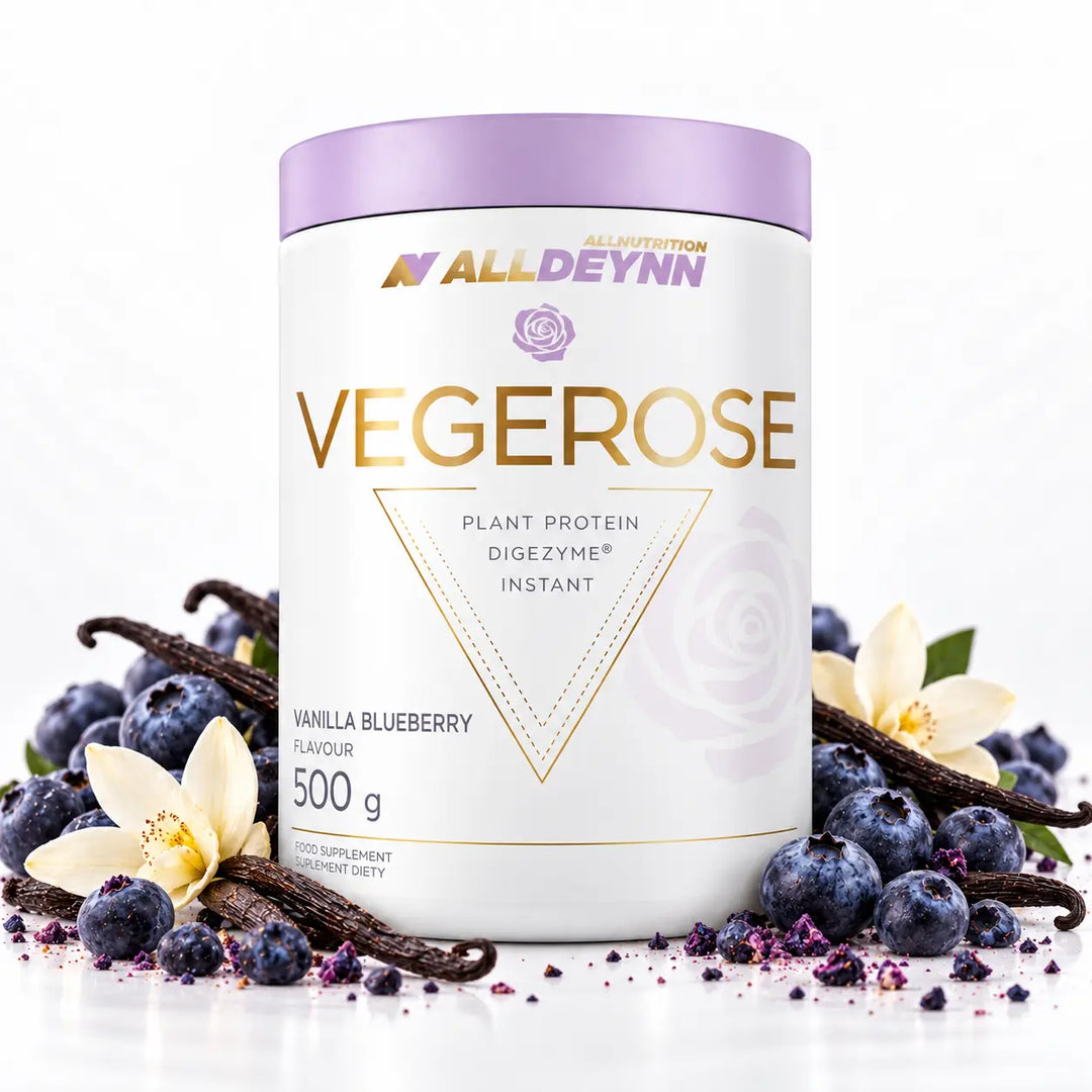 ALLDEYNN VEGEROSE plant protein powder 500g vanilla blueberry flavor