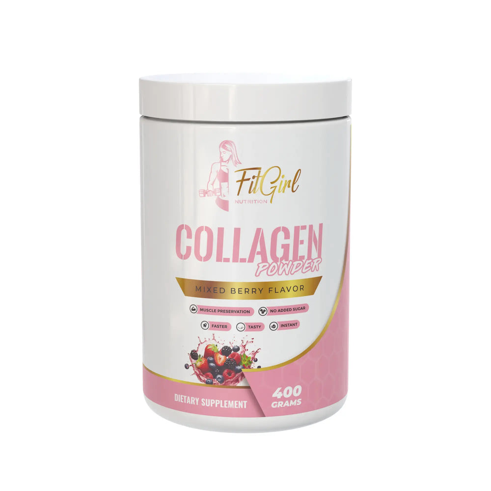 FitGirl Collagen Powder 400 g – Hydrolyzed Collagen with MSM, Vitamin C & Hyaluronic Acid | Nutriworld