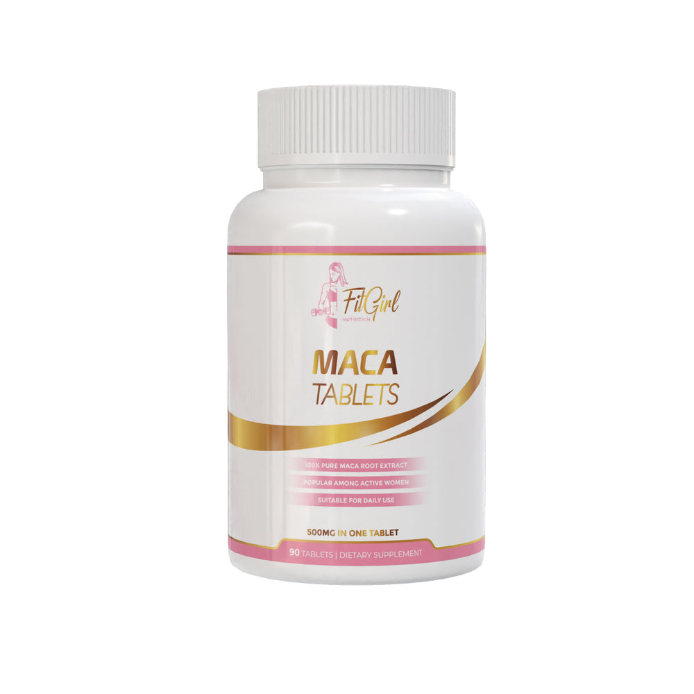 FitGirl Maca – 500 mg triple maca blend (red, black & yellow) in 90 vegan tablets for energy, balance & vitality.