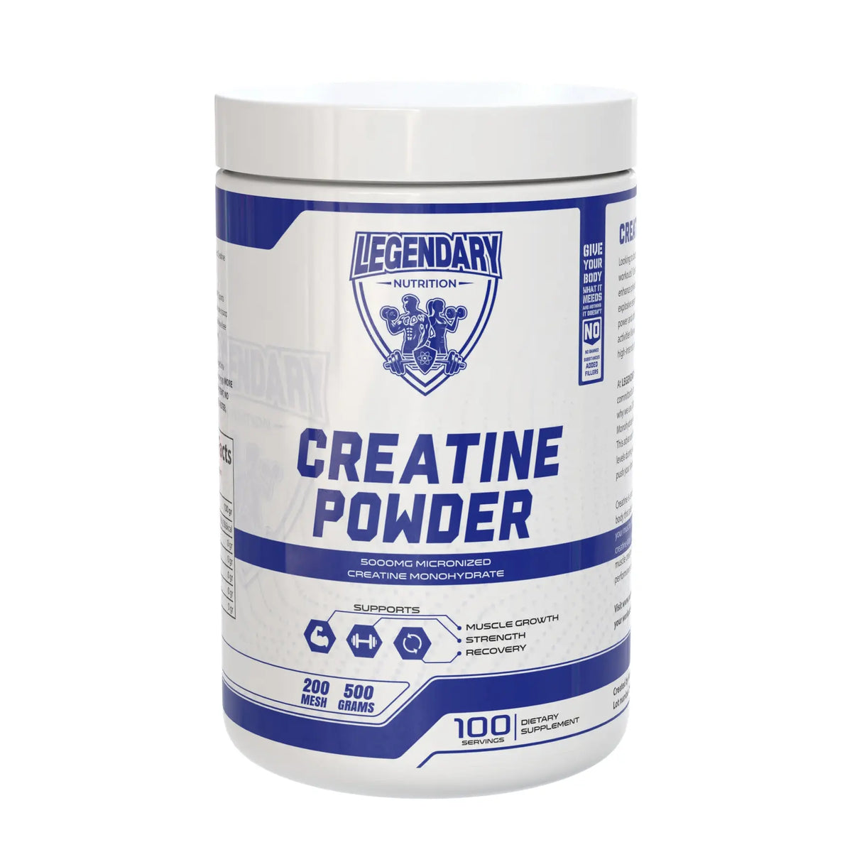 Legendary Creatine 500 g – Creatine poeder voor spierkracht en herstel