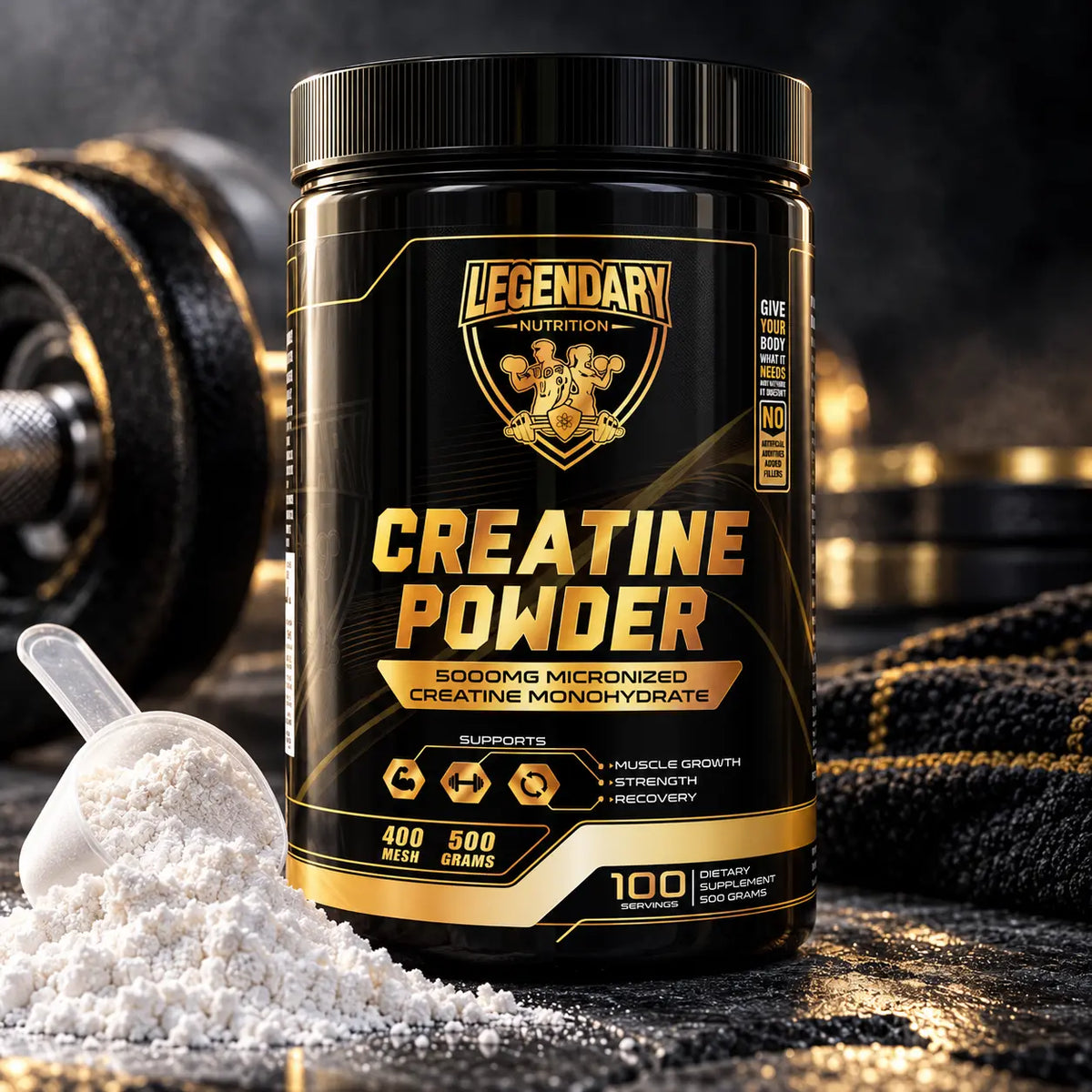 Legendary Creatine Black Edition 400 Mesh 500g bottle
