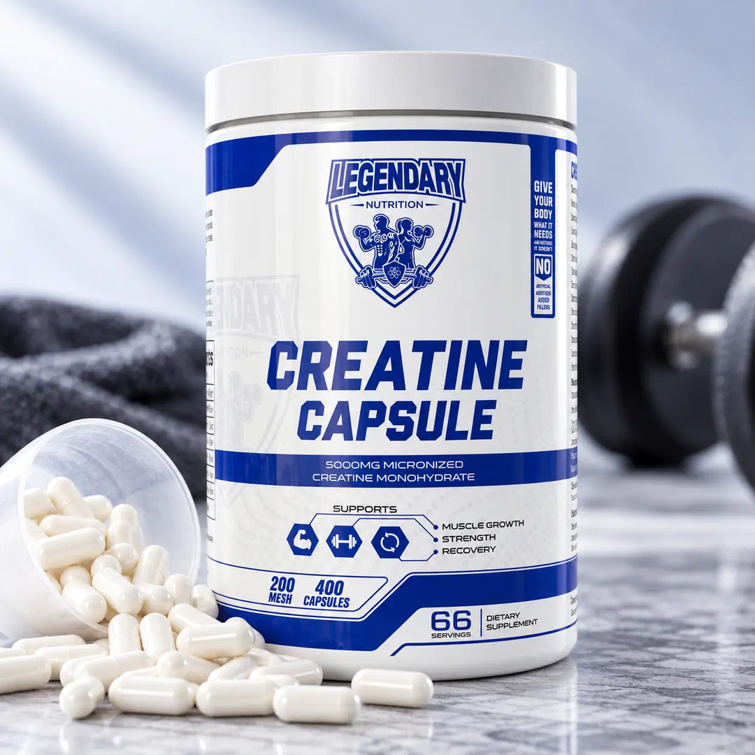 Creatine capsules Legendary Nutrition micronized creatine monohydrate 400 capsules