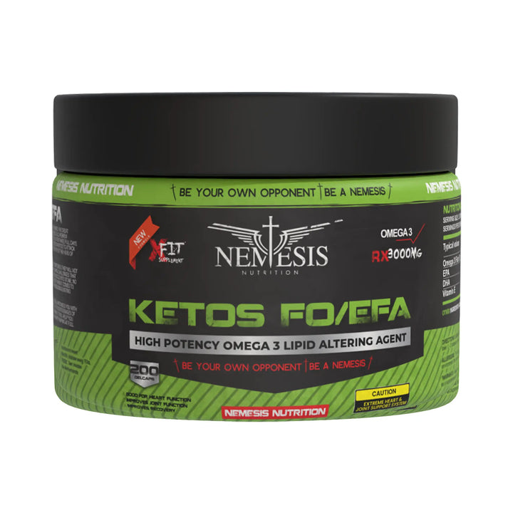 Nemesis Nutrition Ketos Omega-3 Fischöl – 1000 mg – 180 Weichkapseln – EPA & DHA