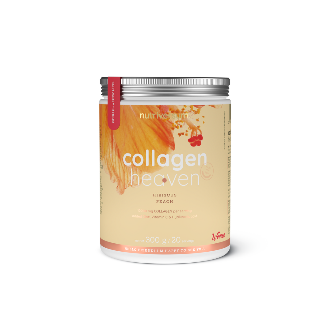 Nutriversum | Rund collageen heaven | Cherry blossum | 300gr 20 servings | 10000mg collageen per serving | Hyaluronzuur | Vrouwen | Supplement | Nutriworld