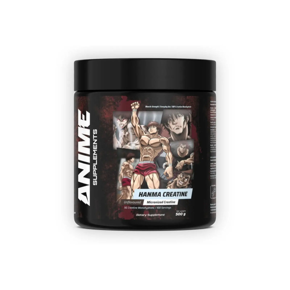 Anime Supplements Hanma Creatine Monohydrate 500g bottle