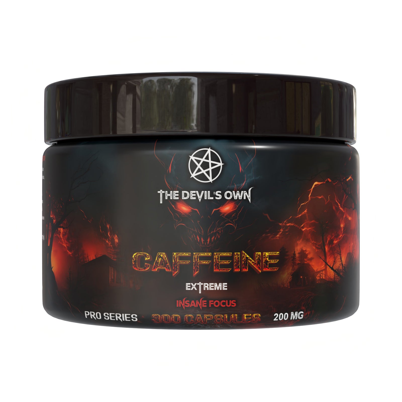 The Devil’s Own Caffeine 200 mg – 300 Tablets – 300 Servings – Hardcore Energy & Focus Formula – Nutriworld