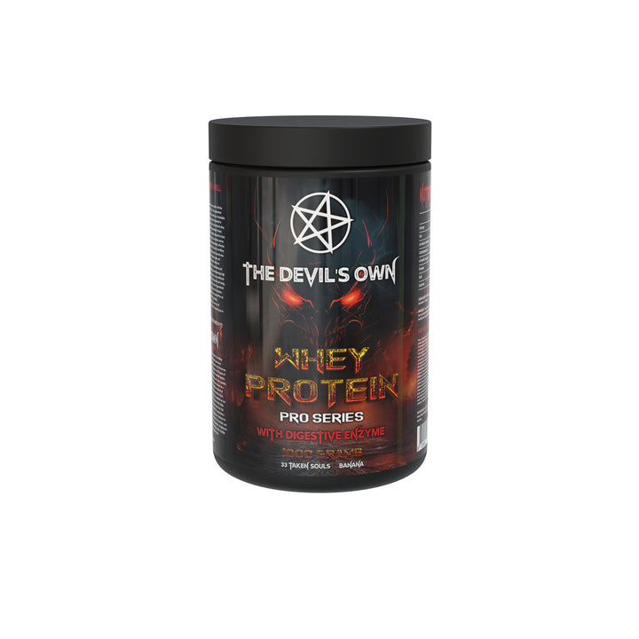 The Devil's Own | Whey protein | Banana | 1kg 33 servings | Eiwitshake | Proteïne shake | Eiwitten | Whey Proteïne | Supplement | Concentraat | Nutriworld