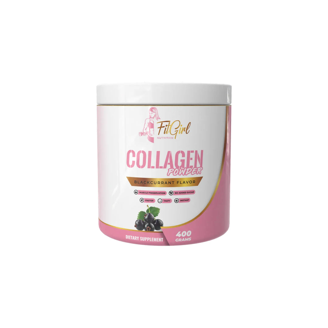 FitGirl Collagen Powder – Hydrolyzed Collagen + MSM, Vitamin C & Hyaluronic Acid | 400 g | Nutriworld