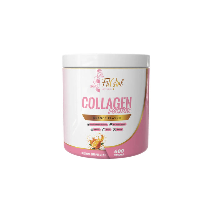 FitGirl Collagen Powder – Hydrolyzed Collagen + MSM, Vitamin C & Hyaluronic Acid | 400 g | Nutriworld