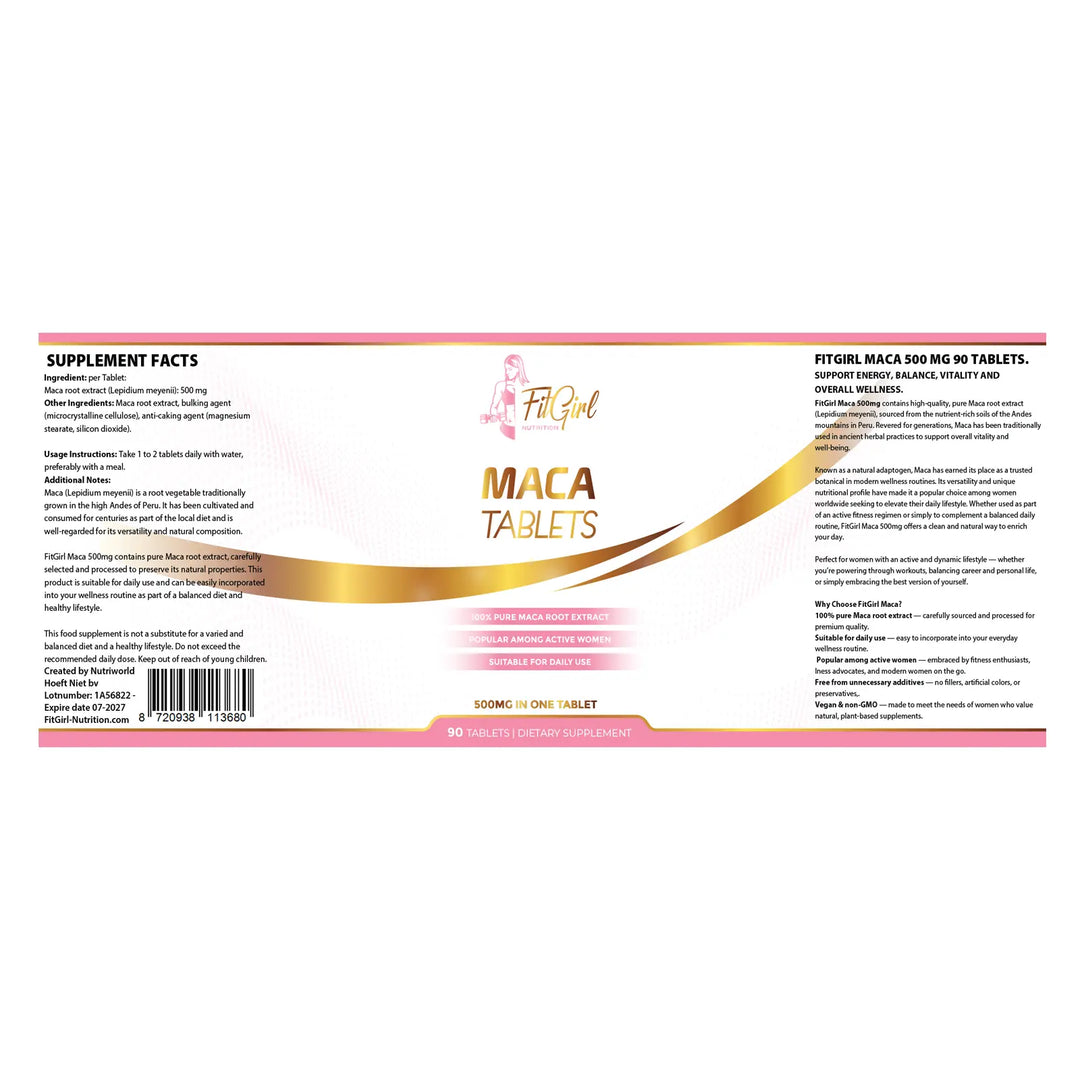 Maca Tablets FitGirl Nutrition tablets 90 tablets