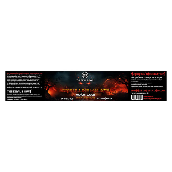 Citrulline Malate The Devil's Own label 300g 