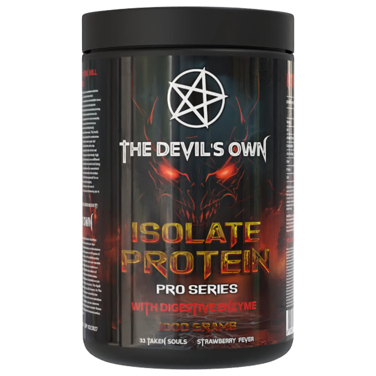 The Devil’s Own Whey Isolate 1kg 25.5g protein strawberry flavor