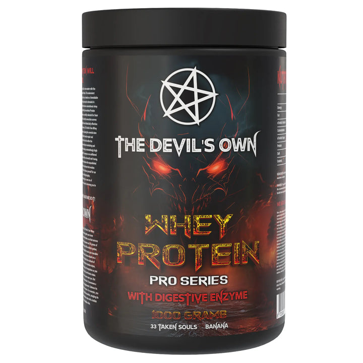 The Devil’s Own Whey Isolate 1kg 25.5g protein banana flavor