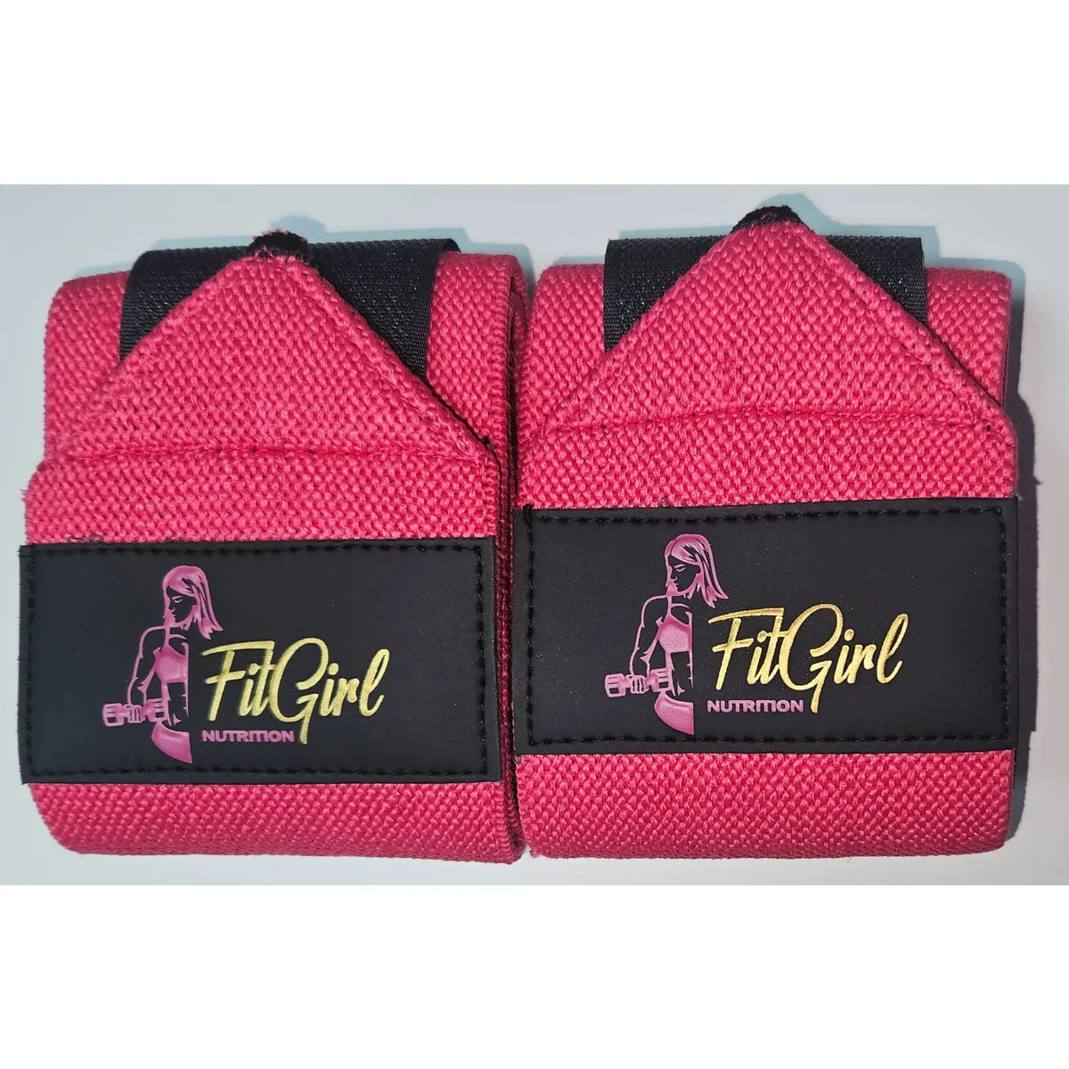 wrist wraps fitgirl nutrition neon pink 2 pairs